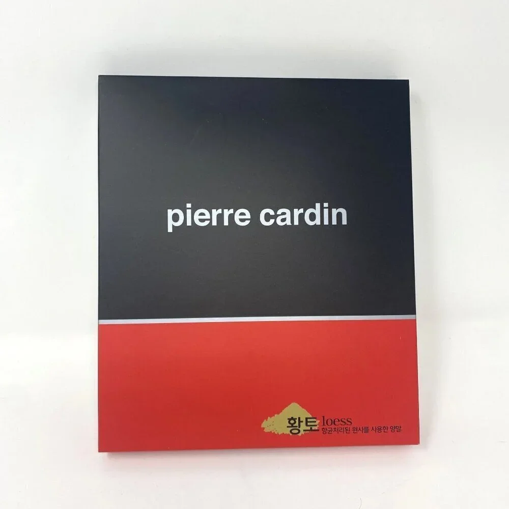 Pierre Cardin Men's Dress Socks Gift Set Korea Size Medium 2 Socks Black Gray
